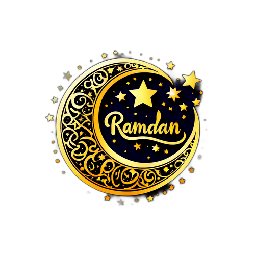 ラマダンの月と星の装飾デザイン