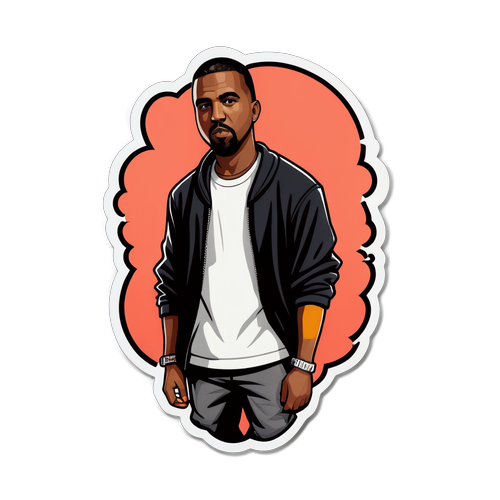 Trendy Yeezy T-shirt Sticker