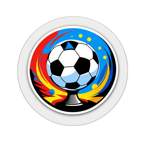 Design artistic pentru fotbal, inspirat din Europa Conference League