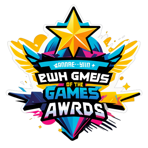 Динамическая наклейка с символикой The Game Awards 2024 и фразой "Лучшие игры года!"