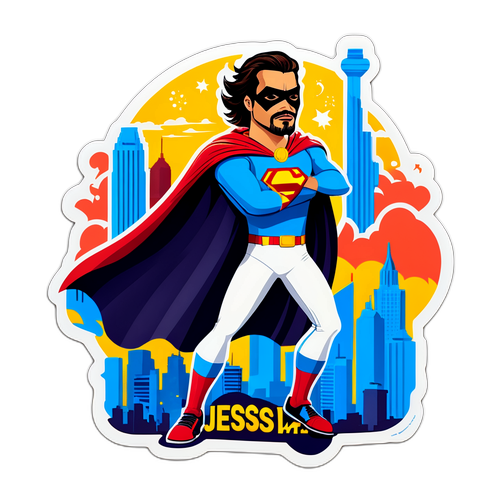 Jesús Sánchez Superhero Sticker
