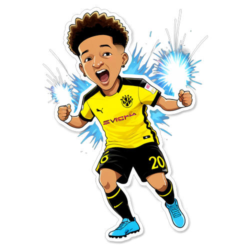 Karikatur Jadon Sancho Raikan Gol