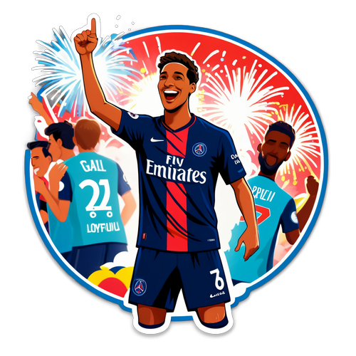 Torcedor Celebrando com a Camisa do PSG