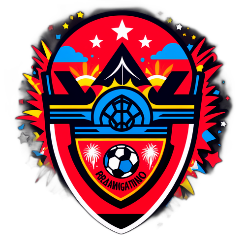 Vibrant Football Rivalry Sticker