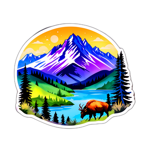 Schilderachtig Crans Montana Sticker