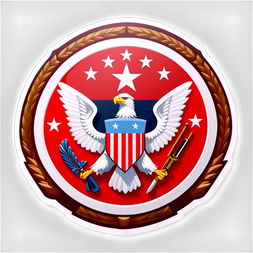 Sticker reprezentând serviciul militar obligatoriu și mândrie națională