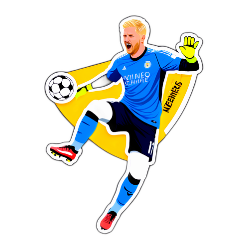 Sticker af Kasper Schmeichel i aktion
