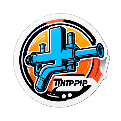 Стикер з логотипом Interpipe в сучасному стилі