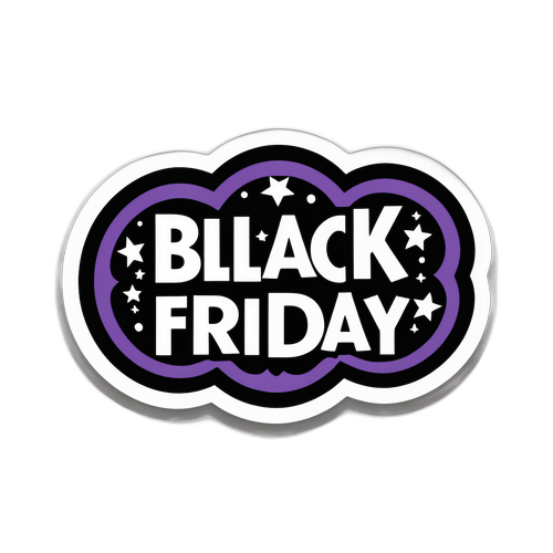 Sticker na Czarny Piątek z promocjami