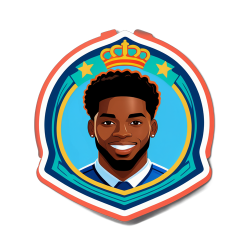 Badge coloré représentant Keyonte George