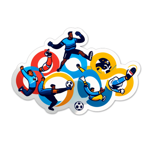 Stiker Lucu Sukan Olimpik: Aksi Bola Sepak yang Membuat Anda Tersenyum!