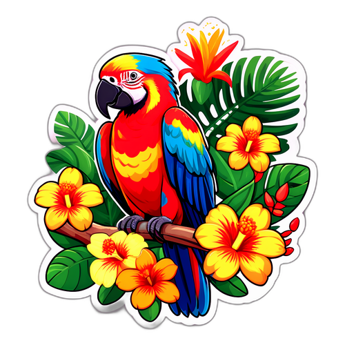 Adesivo Ilustrativo da Fauna e Flora do Brasil