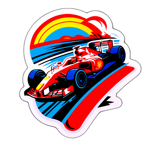 F1-teemainen tarra autotallilla