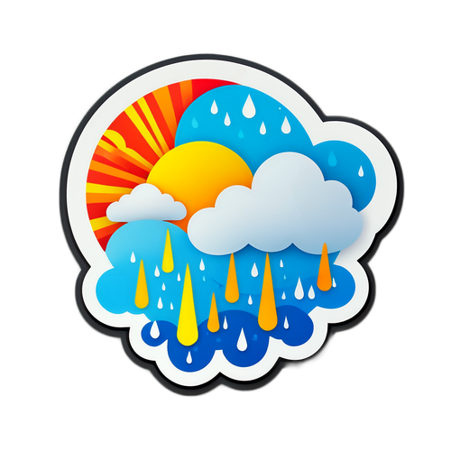 Rekaan Sticker Cuaca Tropika