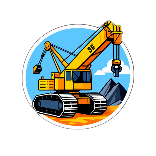 矿山起重机招募贴纸