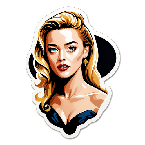 Nálepka s Amber Heard v elegantním stylu