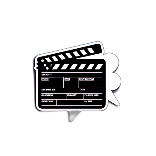 Ein kreatives Design, das den Film 'In a Buzz' als künstlerische Klappe darstellt