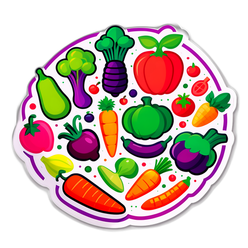 Canlı Meyve ve Sebzeler Tasarımı