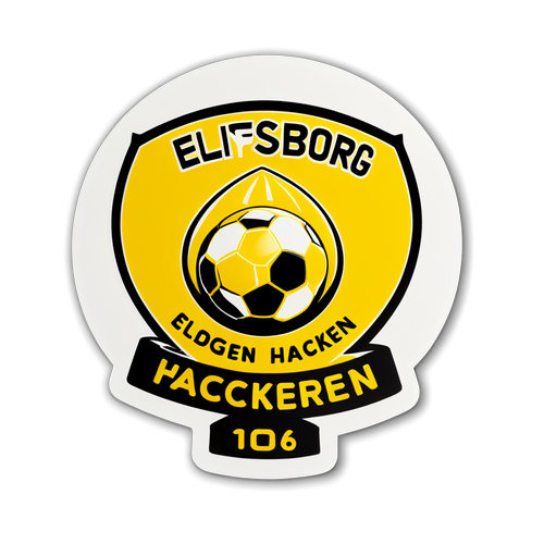 Stå Upp För Svensk Fotboll: Elfsborg Häcken Klistermärke som Visar Din Passion!