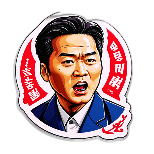 김윤덕의 연설 장면 스티커