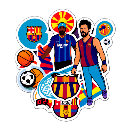 스포츠와 예술의 조화가 담긴 바르셀로나 스티커