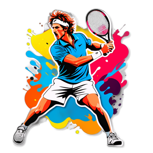 Joueur de tennis en action
