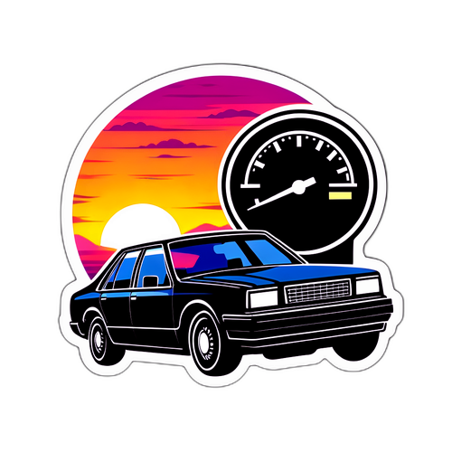 Modern autó és üzemanyag-mérő