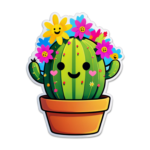 Ce Cactus Sourire va Égayer Votre Vie ! Découvrez la Magie des Fleurs Colorées