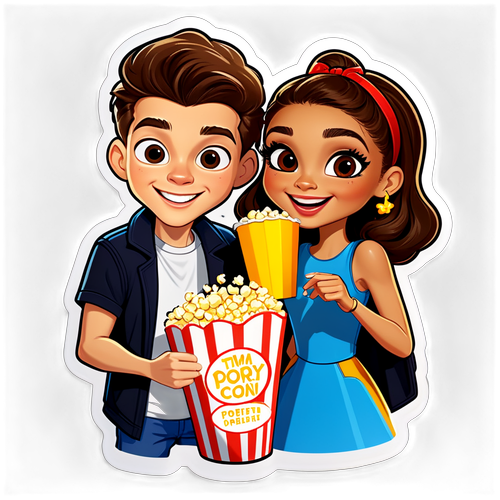 Sticker Kartun Zendaya dan Tom Holland di Perpremieran Filem