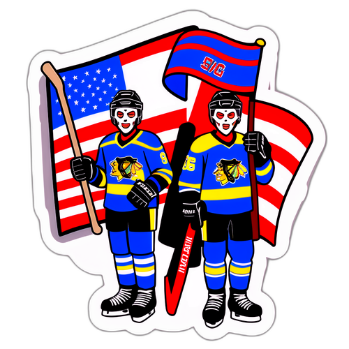 Jääkiekon fanit lippujen kanssa