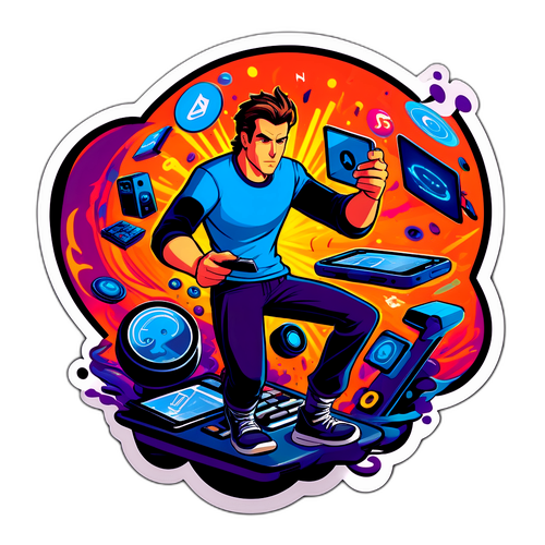 Futuristisk scene med Vince Zampella som skaper et revolusjonerende videospill