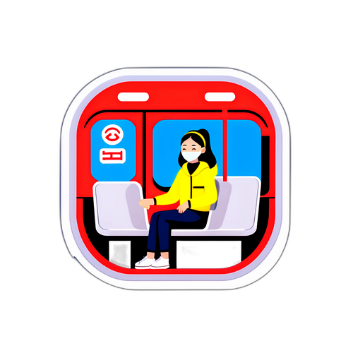 成都地铁人性化座椅设计贴纸