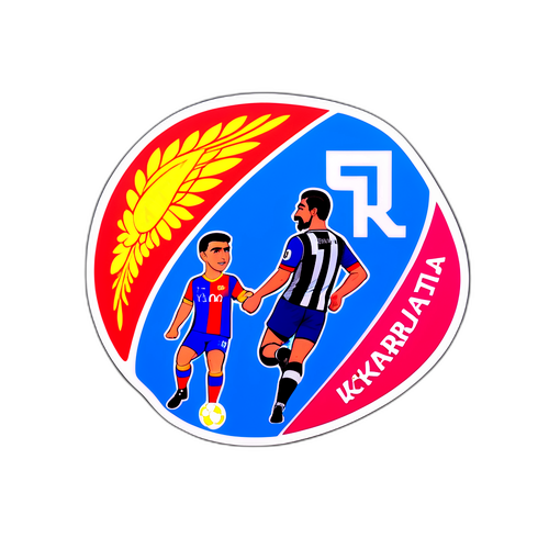 카라바흐와 뉴캐슬 경기를 기념하는 스티커