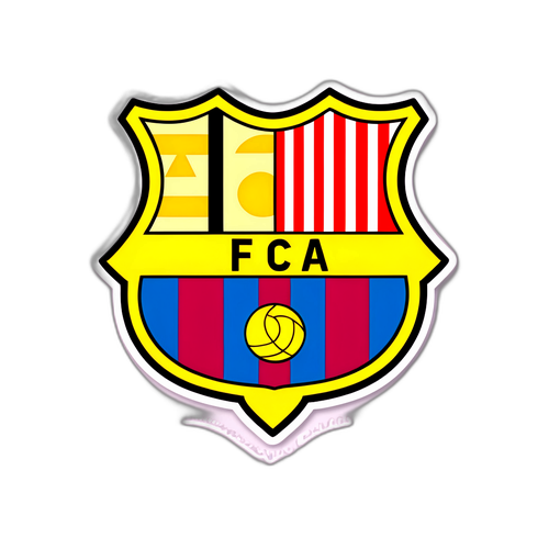 बार्सिलोना-थीम वाला आर्टिस्टिक स्टिकर