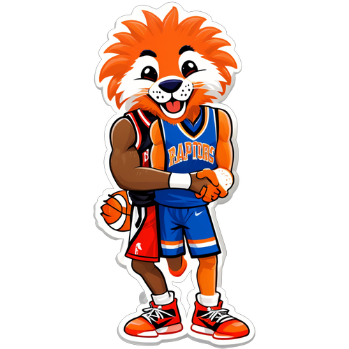 Adorableng Mascot ng Knicks at Raptors