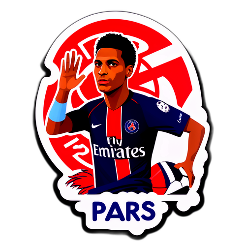 파리 생제르맹 아이코닉 선수 디자인 컷아웃 스티커