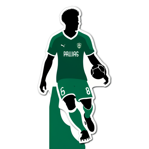 Silhouette de Jugador de Fútbol con 'Palmeiras'