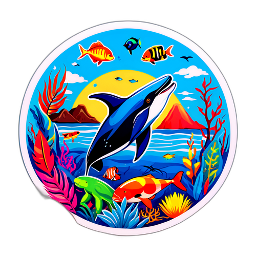 Hint Okyanusu Yaban Hayatı Stickerı