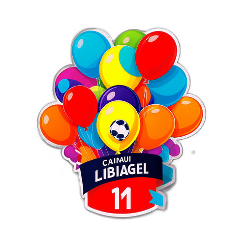 Tạo nhãn dán vui nhộn với logo Ligue 1 pha trộn bóng bay đầy màu sắc