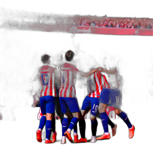 תמונת חגיגת גול של Atlético Madrid