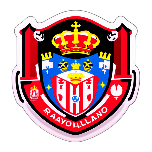 Adesivo vibrante con il crest del Rayo Vallecano