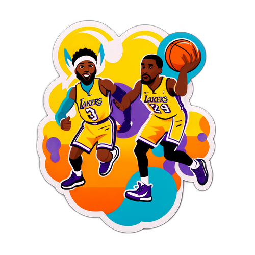 湖人隊與黃蜂隊對決貼紙