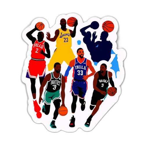 NBA 선수 실루엣 스티커