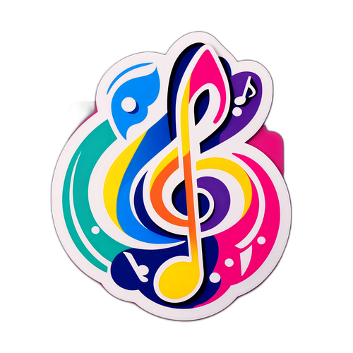 充滿活力的音樂貼紙