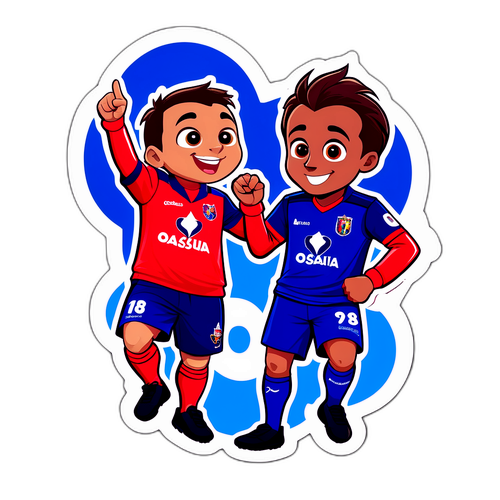 Stiker Maskot Osasuna dan Getafe Menari