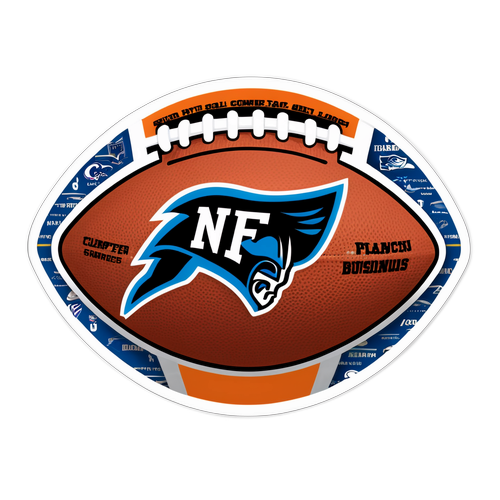 Sticker z logo drużyn NFL na piłce nożnej