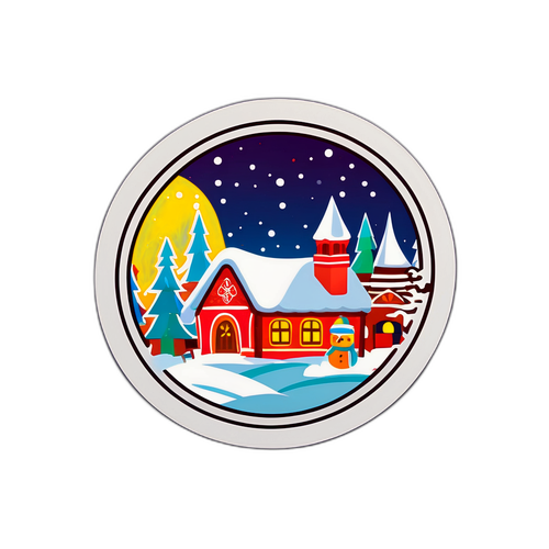 Стикер на 17 января, посвященный зимним праздникам и традициям