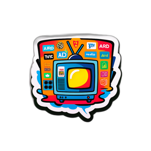 ARD Mediathek Sticker mit TV-Symbolen