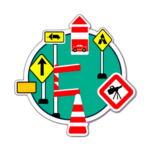 מדבקת בטיחות בדרכים