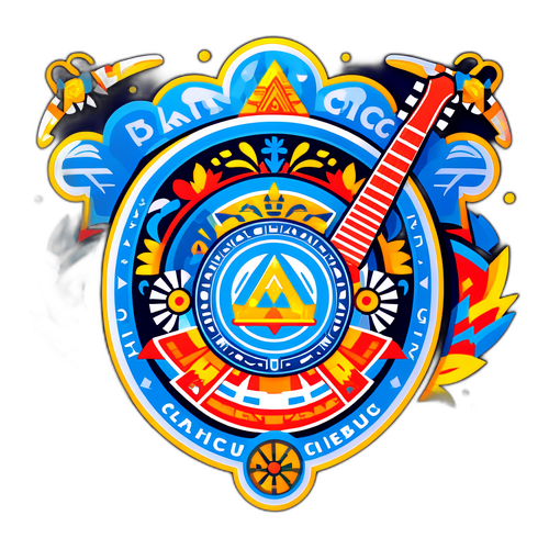 Stiker Emblem Sporting Cristal dengan Unsur Budaya Peru